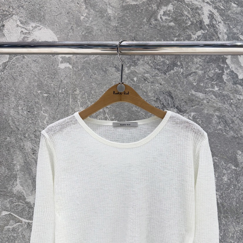 ROOKIE BUD韓國代購女士新款休閑熱賣職業推薦長袖T恤透視ROOKIE BUD-P長袖T恤