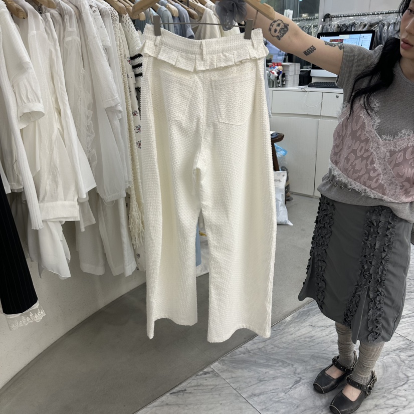 FOUNDATION韓國東大門直郵女裝新款推薦休閑時尚26春夏休閑褲FOUNDATION休閑褲