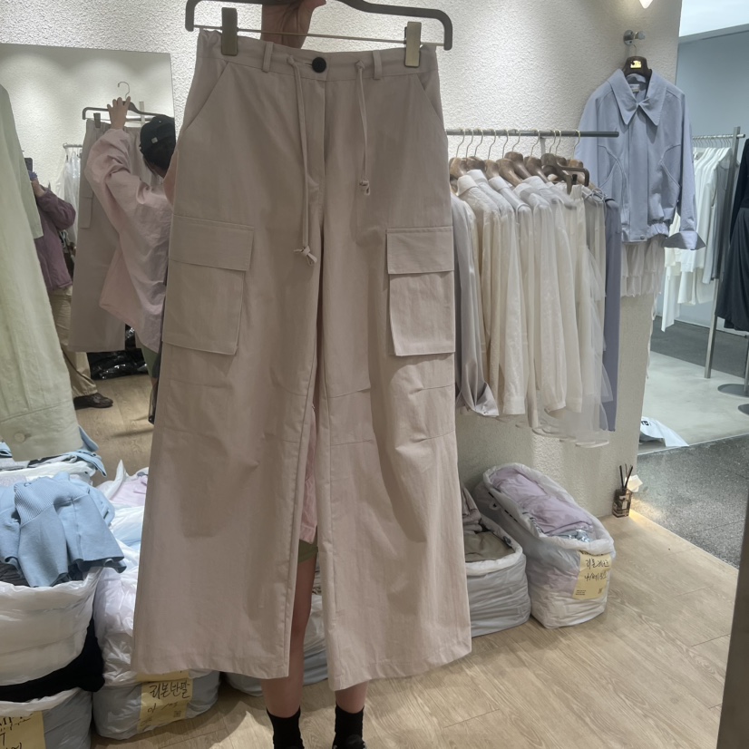 EMPTY韓國代購女裝新款人氣休閑時尚職業熱賣推薦休閑褲口袋EMPTY休閑褲圖色1