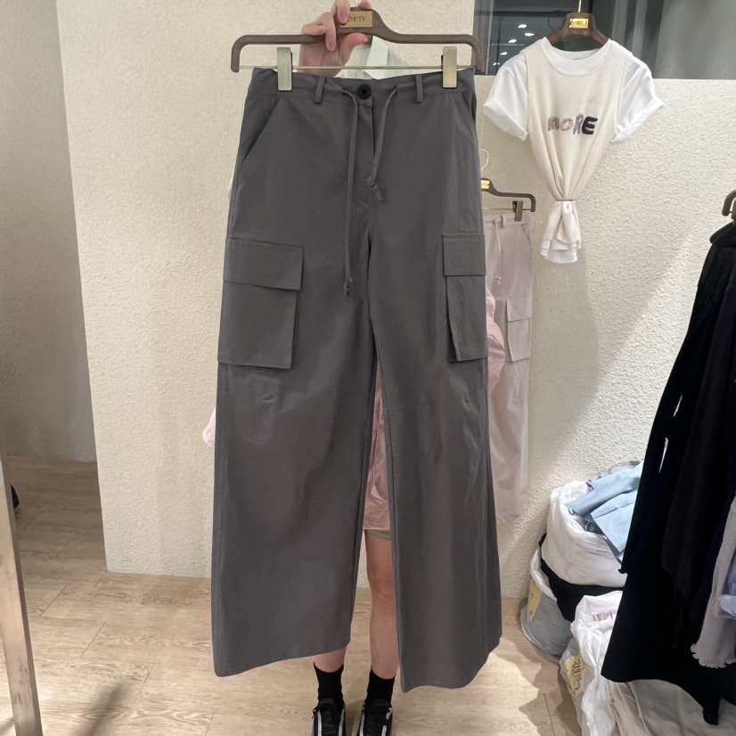 EMPTY韓國代購女裝新款人氣休閑時尚職業熱賣推薦休閑褲口袋EMPTY休閑褲圖色2