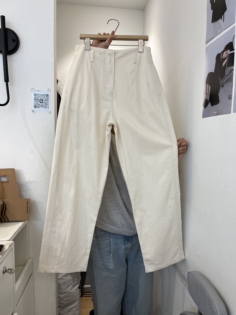 OUVIR韓國直郵女裝新品人氣休閑時尚推薦26春夏休閑褲腰帶亞麻O.V.R/OUVIR休閑褲圖色1