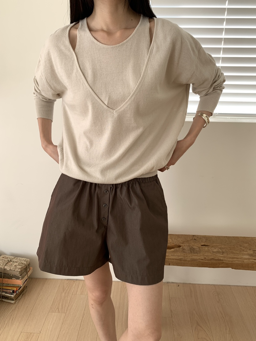 B_GARDER韓國代購女裝新款推薦職業休閑時尚人氣短褲紐扣B.GARDER短褲