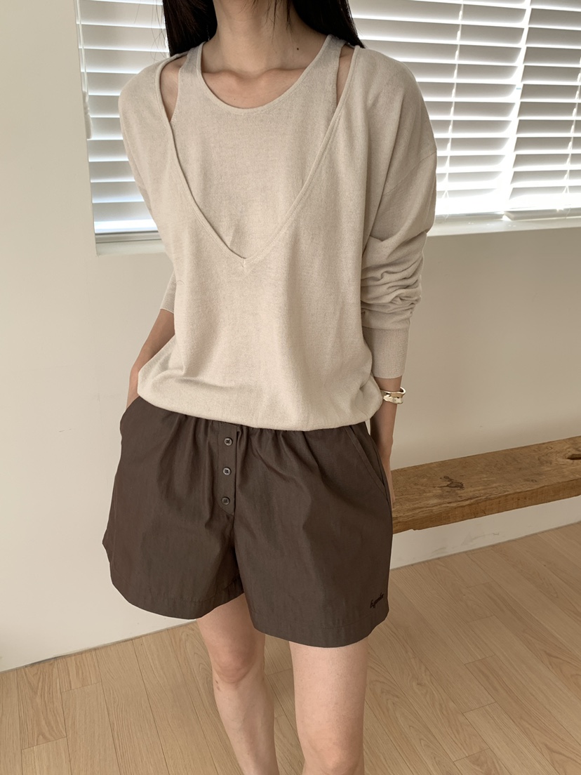 B_GARDER韓國代購女裝新款推薦職業休閑時尚人氣短褲紐扣B.GARDER短褲