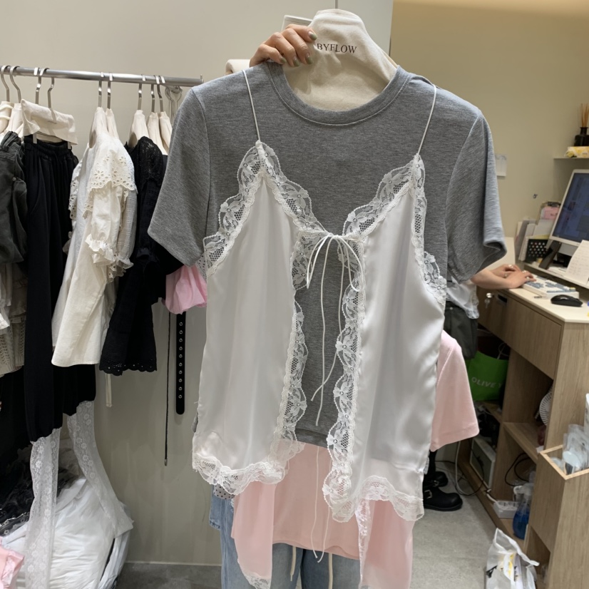 BY FLOW韓國直郵實拍女士新款人氣休閑時尚職業26春夏T恤BY FLOWT恤圖色1