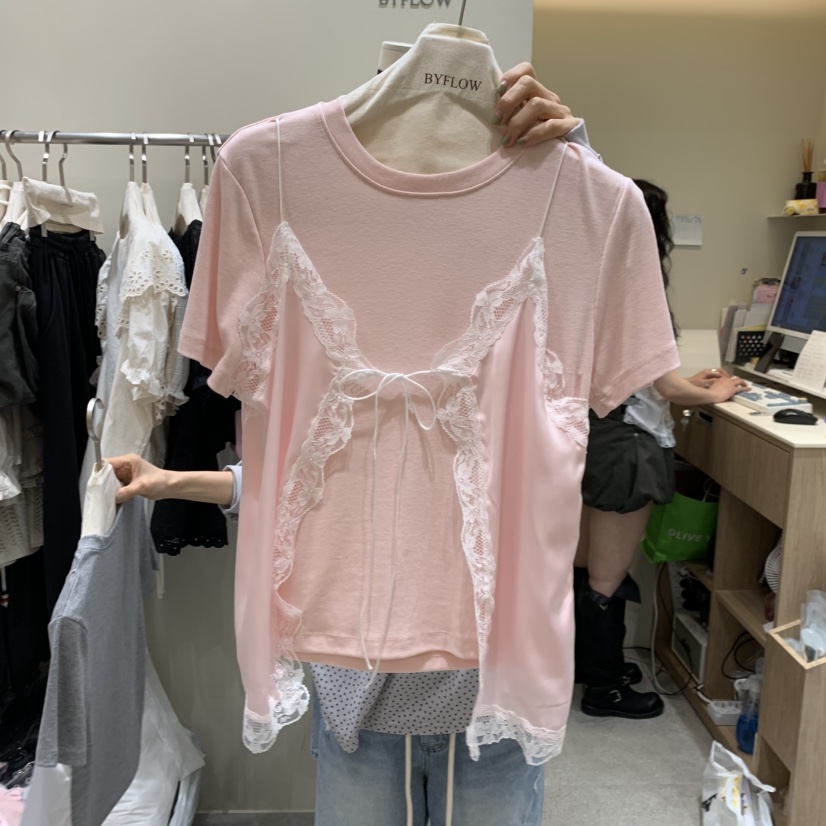 BY FLOW韓國直郵實拍女士新款人氣休閑時尚職業26春夏T恤BY FLOWT恤圖色2