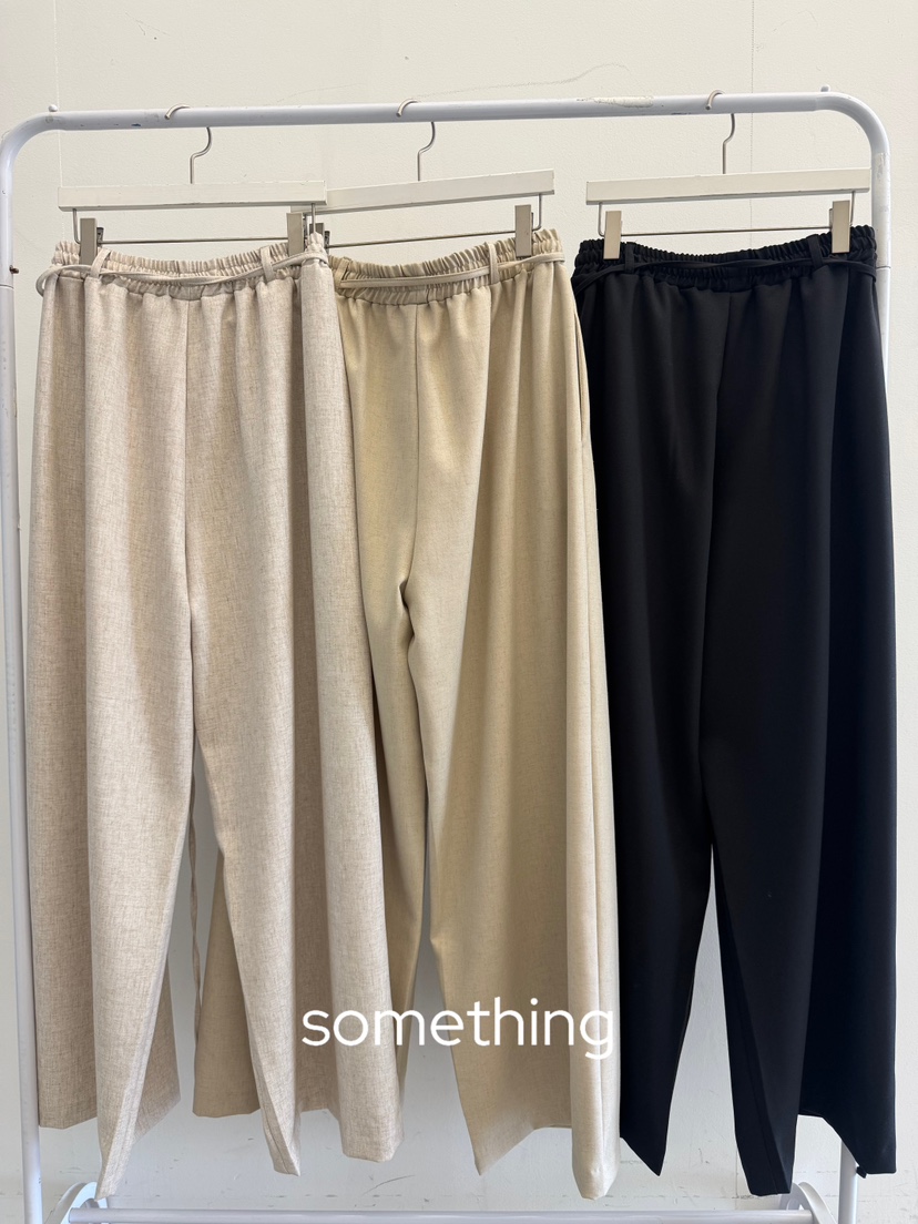 SOMETHING-L/FANCY韓國直郵實拍女裝新款人氣休閑褲含繩SOMETHING-L/FANCY休閑褲