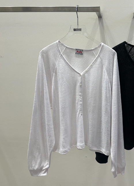 OUTFIT韓國代購女士新品熱賣推薦人氣職業休閑26春夏長袖T恤OUTFIT長袖T恤圖色2