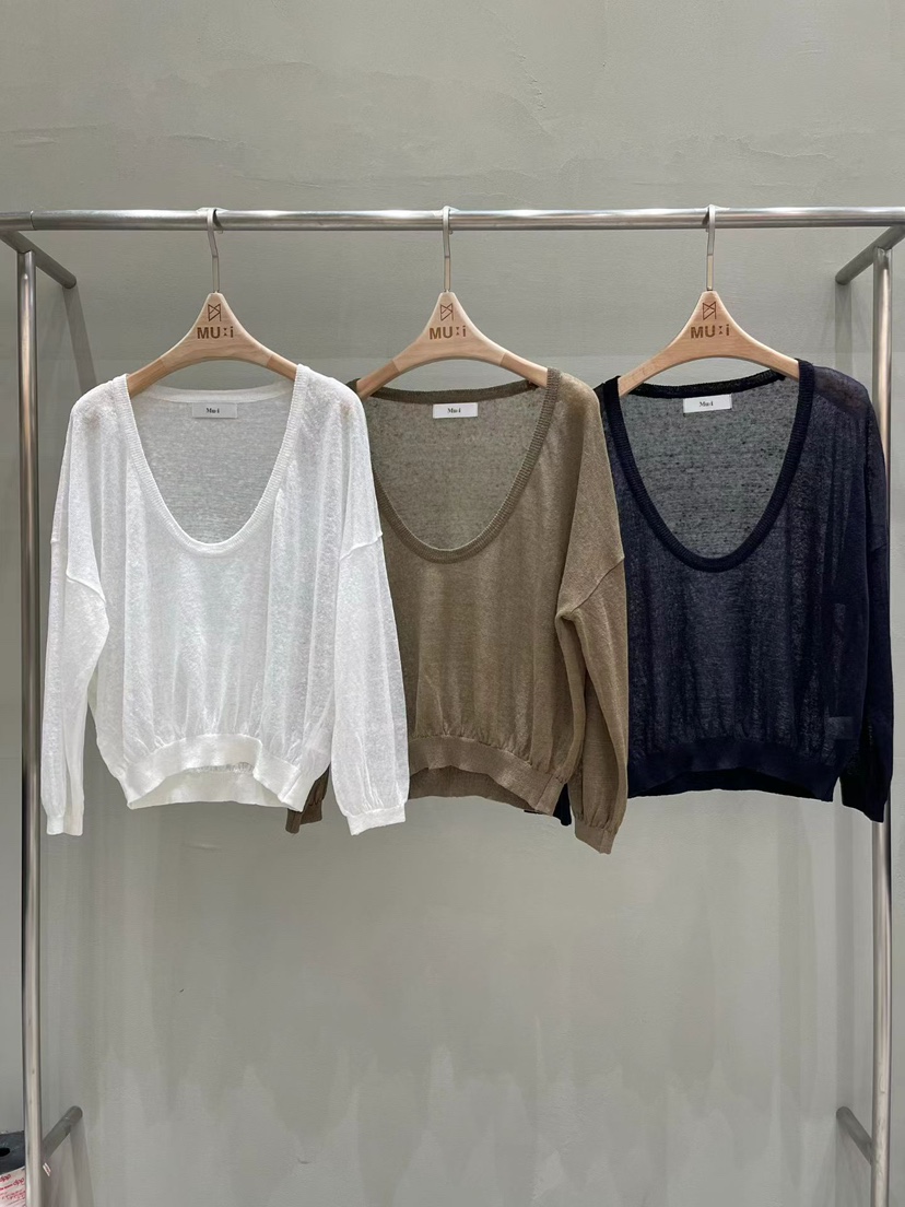 THE MUI韓國代購女裝新款人氣休閑時尚26春夏熱賣針織衫U領THE MUI針織衫