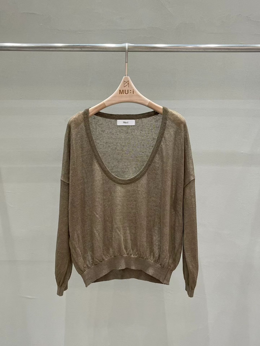 THE MUI韓國代購女裝新款人氣休閑時尚26春夏熱賣針織衫U領THE MUI針織衫圖色1
