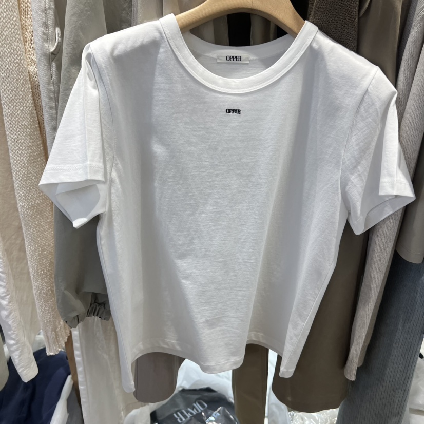 OP PER韓國代購女裝新品職業熱賣推薦時尚人氣休閑26春夏T恤OPPER-simplebeigeT恤圖色2