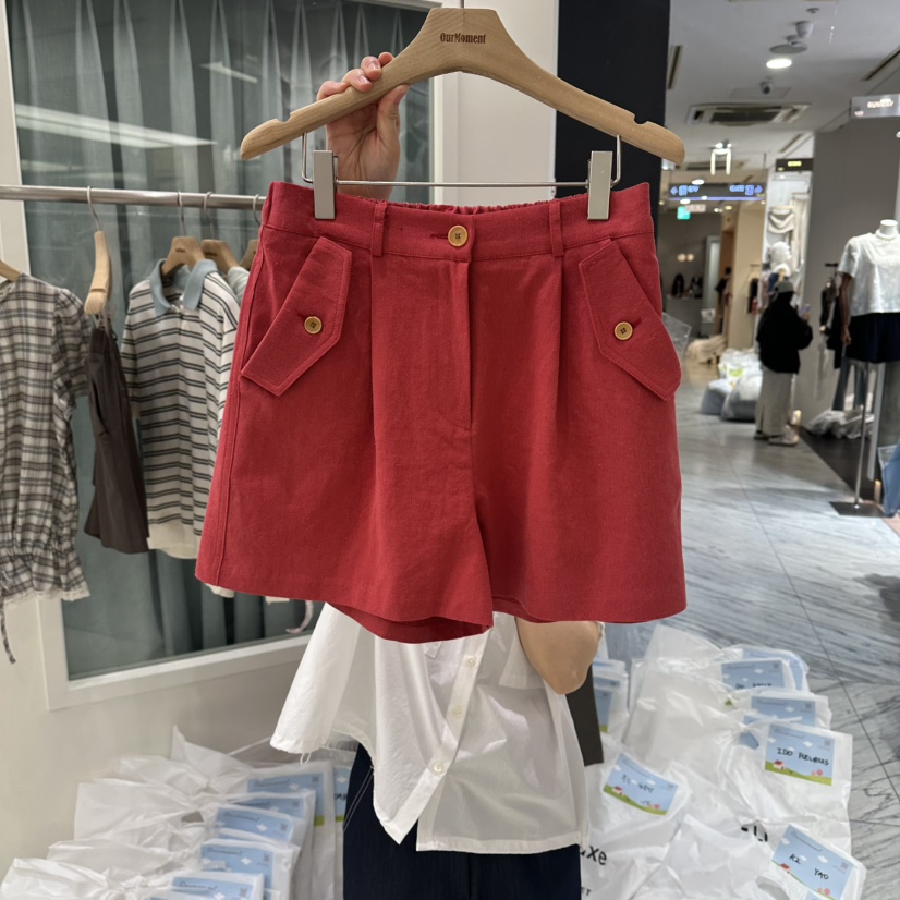 OURMOMENT韓國東大門代購女士新款26春夏時尚熱賣人氣短褲OURMOMENT短褲圖色2