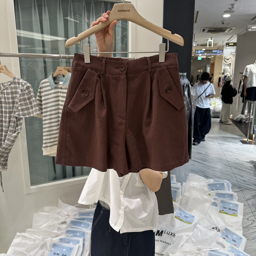 OURMOMENT韓國東大門代購女士新款26春夏時尚熱賣人氣短褲OURMOMENT短褲圖色5