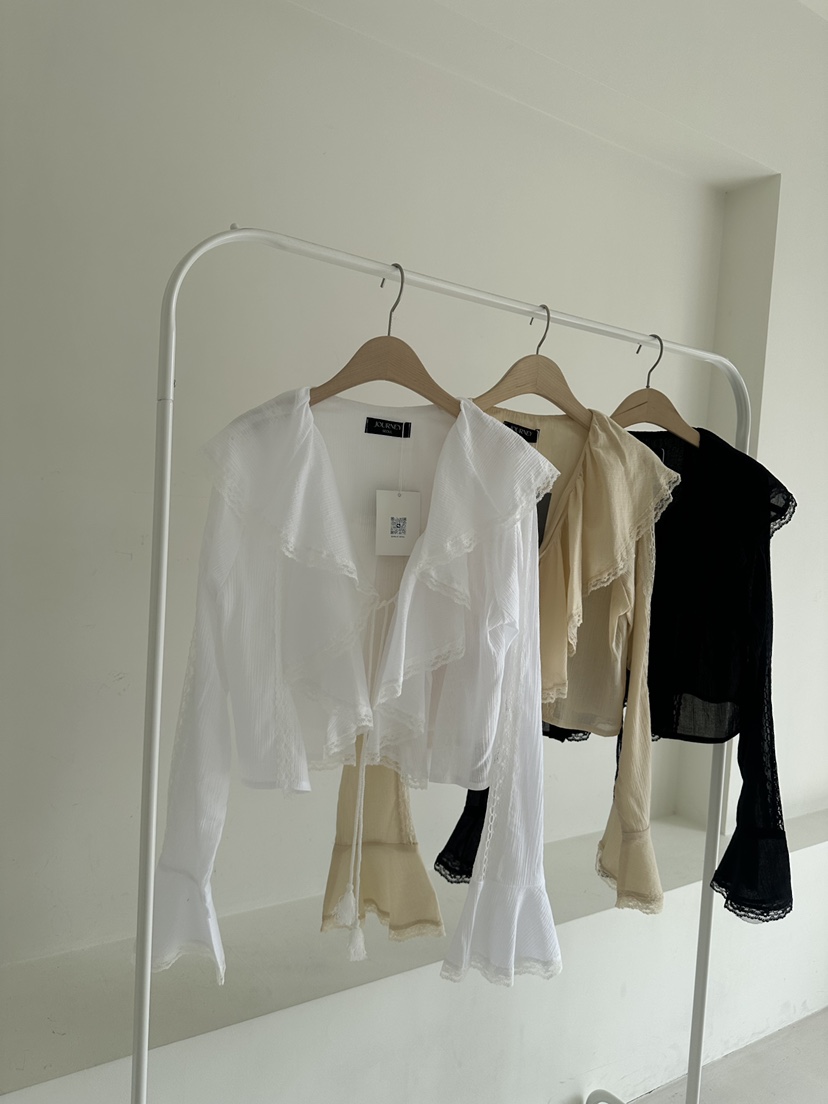 JOURNEY韓國代購女裝新品人氣26春夏休閑職業時尚襯衫蕾絲衫JOURNEY襯衫/蕾絲衫