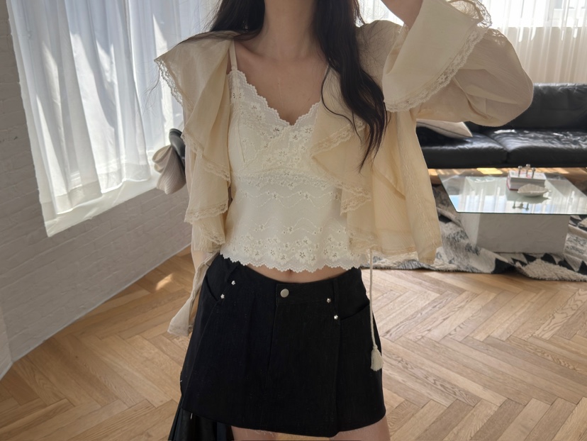 JOURNEY韓國代購女裝新品人氣26春夏休閑職業時尚襯衫蕾絲衫JOURNEY襯衫/蕾絲衫