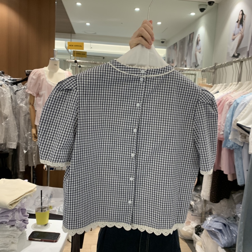 OGI韓國代購女裝新款26春夏職業推薦熱賣人氣休閑襯衫蕾絲衫FLat OGI襯衫/蕾絲衫