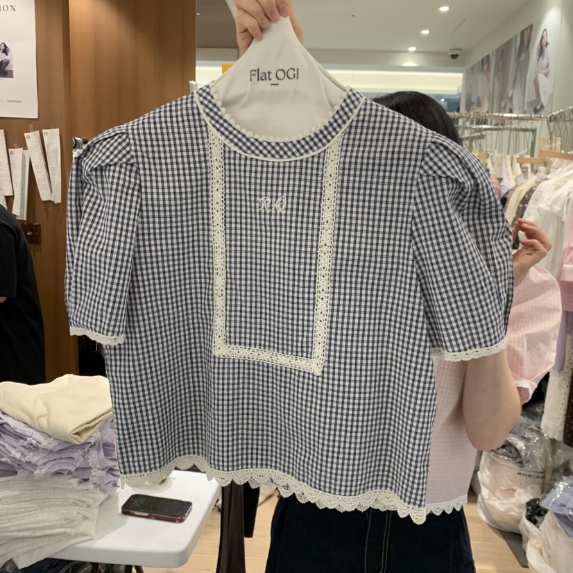 OGI韓國代購女裝新款26春夏職業推薦熱賣人氣休閑襯衫蕾絲衫FLat OGI襯衫/蕾絲衫圖色2