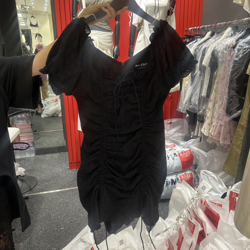 RARE CLOSET韓國直郵女士新款26春夏職業人氣連衣裙褶皺RARE CLOSET連衣裙圖色3