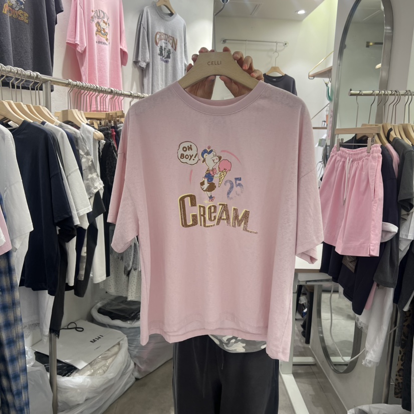 CELLI韓國東大門代購女士新品時尚熱賣人氣推薦休閑職業T恤CELLIT恤圖色2