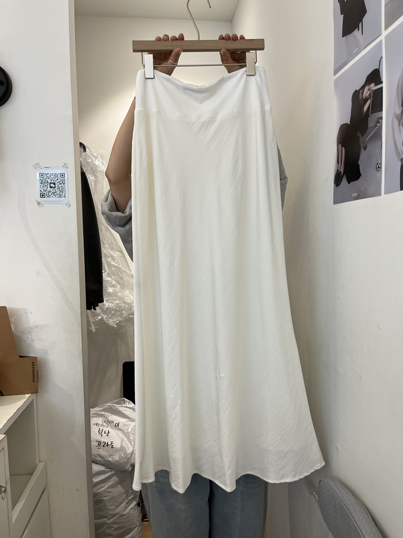 OUVIR韓國直郵女士新品推薦人氣職業熱賣休閑26春夏長裙羅紋O.V.R/OUVIR長裙