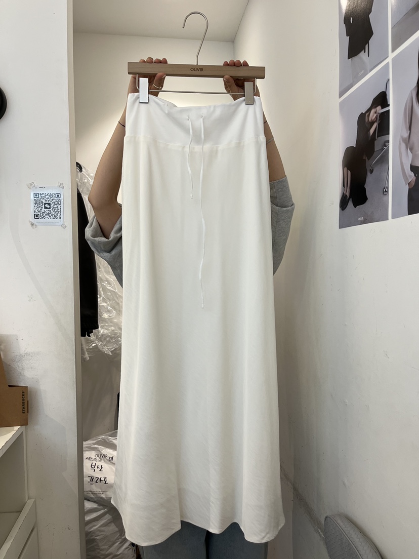 OUVIR韓國直郵女士新品推薦人氣職業熱賣休閑26春夏長裙羅紋O.V.R/OUVIR長裙圖色1