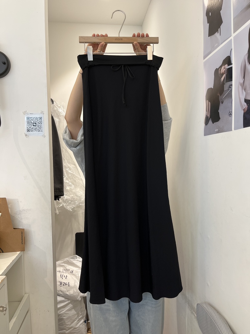 OUVIR韓國直郵女士新品推薦人氣職業熱賣休閑26春夏長裙羅紋O.V.R/OUVIR長裙圖色2