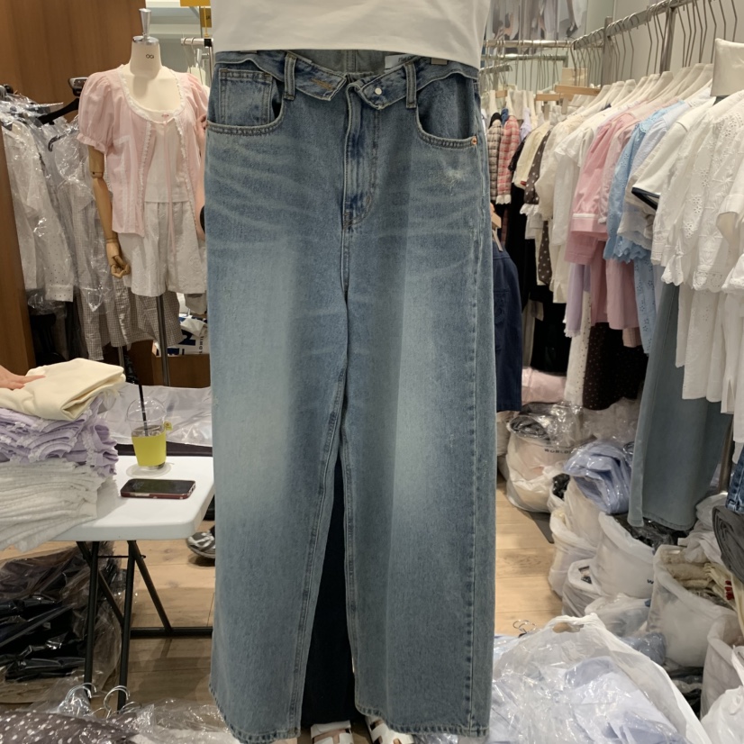 OGI韓國直郵實拍女士新品推薦休閑26春夏時尚熱賣人氣牛仔褲FLat OGI牛仔褲圖色1