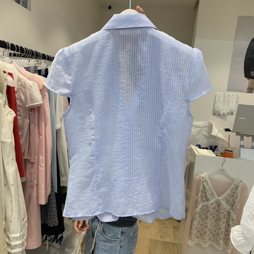 RUMIRU/AWEAR韓國代購女士新品人氣26春夏職業襯衫蕾絲衫awear/RUMIRU襯衫/蕾絲衫