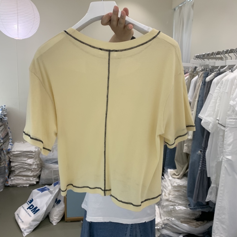 ARE韓國東大門代購女士新款休閑職業時尚26春夏人氣推薦T恤ARE YOU/ARET恤