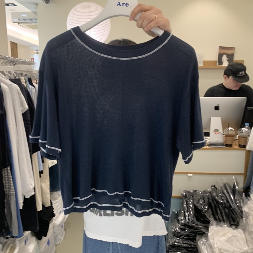 ARE韓國東大門代購女士新款休閑職業時尚26春夏人氣推薦T恤ARE YOU/ARET恤圖色1