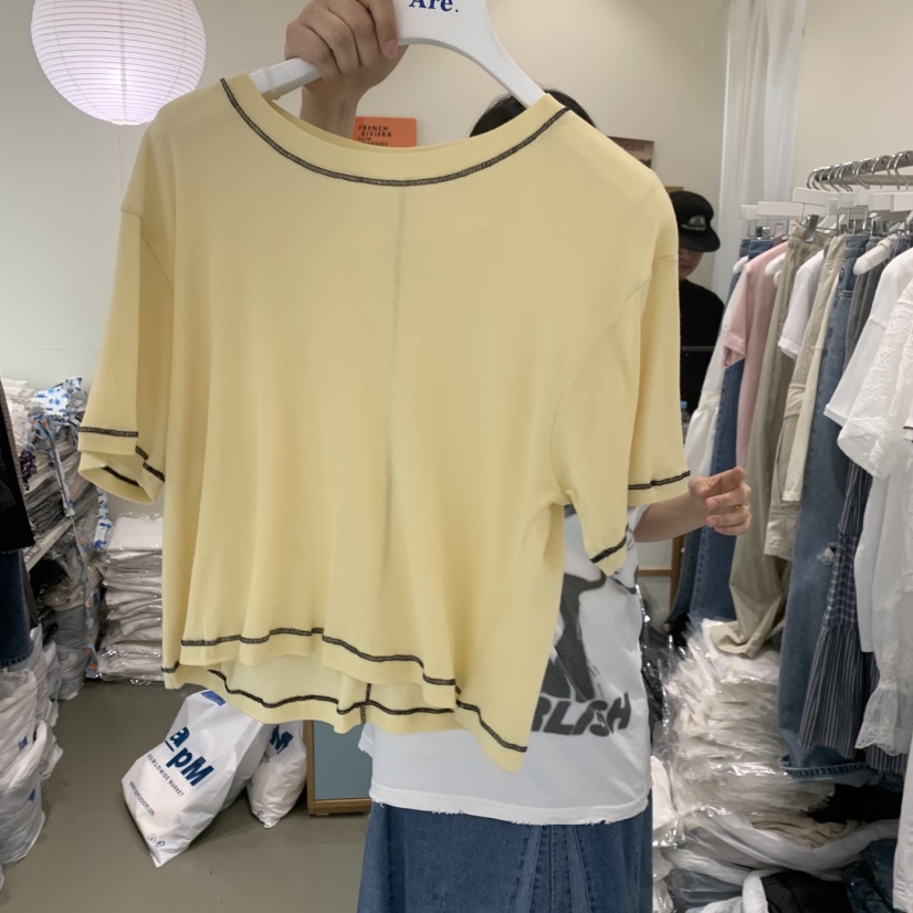 ARE韓國東大門代購女士新款休閑職業時尚26春夏人氣推薦T恤ARE YOU/ARET恤圖色3