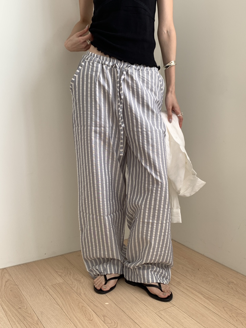 B_GARDER韓國代購女士新款人氣熱賣職業休閑時尚休閑褲條紋B.GARDER休閑褲圖色1灰色