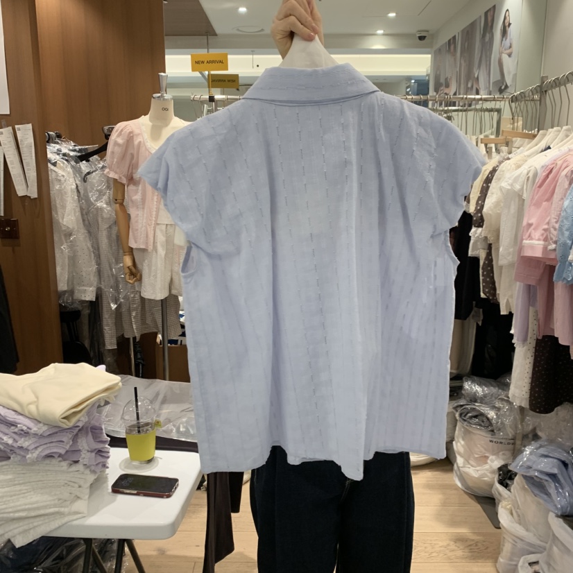 OGI韓國直郵實拍女士新款休閑26春夏人氣時尚職業襯衫蕾絲衫FLat OGI襯衫/蕾絲衫