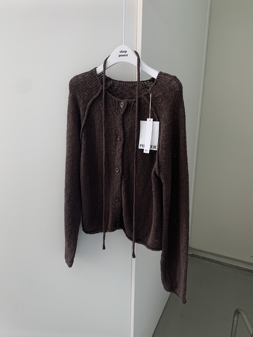 SHOP POSTER韓國直郵女士新款休閑熱賣時尚針織衫含腰繩SHOP_POSTER針織衫圖色4