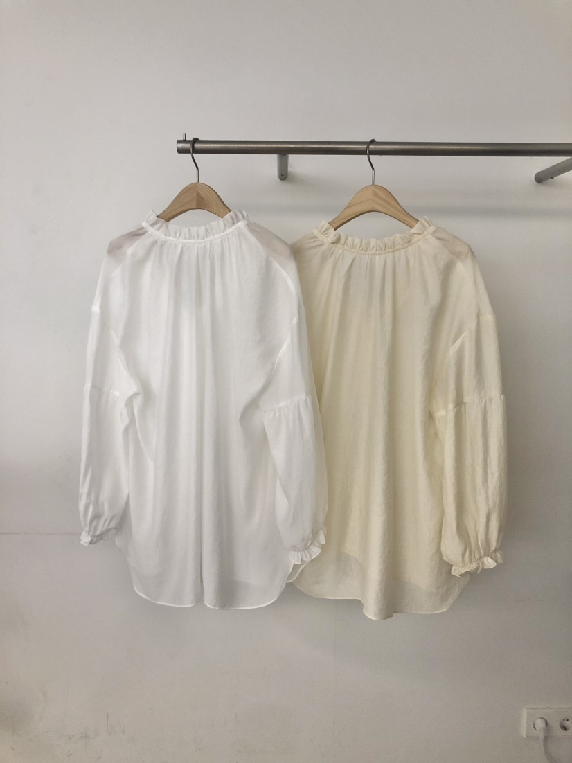 FOREST韓國東大門直郵女裝新品26春夏時尚襯衫蕾絲衫褶皺FOREST襯衫/蕾絲衫