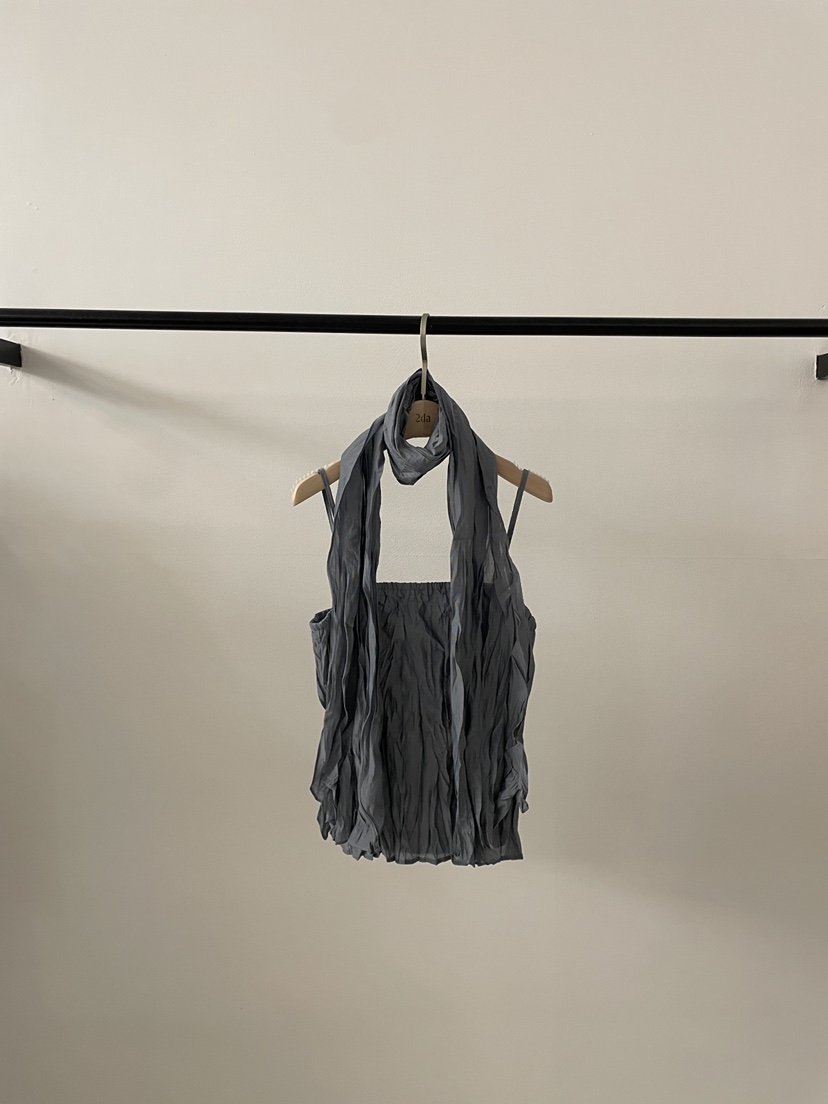 2DA/DARIMI-P韓國東大門代購女士新款熱賣吊帶背心含圍巾2DA/DARIMI-P吊帶/背心圖色2墨色