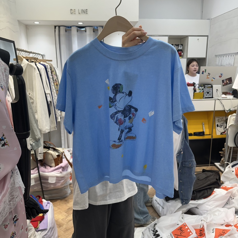 DE LINE韓國東大門代購女士新款時尚休閑26春夏熱賣人氣T恤DE LINET恤圖色1