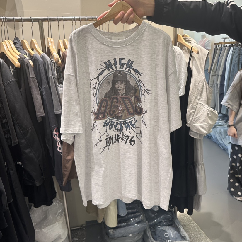 SOF韓國東大門代購女士新款人氣推薦職業時尚熱賣休閑T恤SOFT恤圖色4灰白色