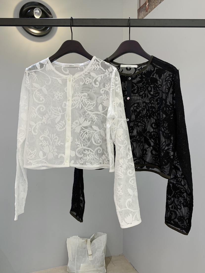 SOFTNESS韓國直郵女裝新款人氣推薦熱賣襯衫蕾絲衫蕾絲開衫Softness/Cosmic襯衫/蕾絲衫