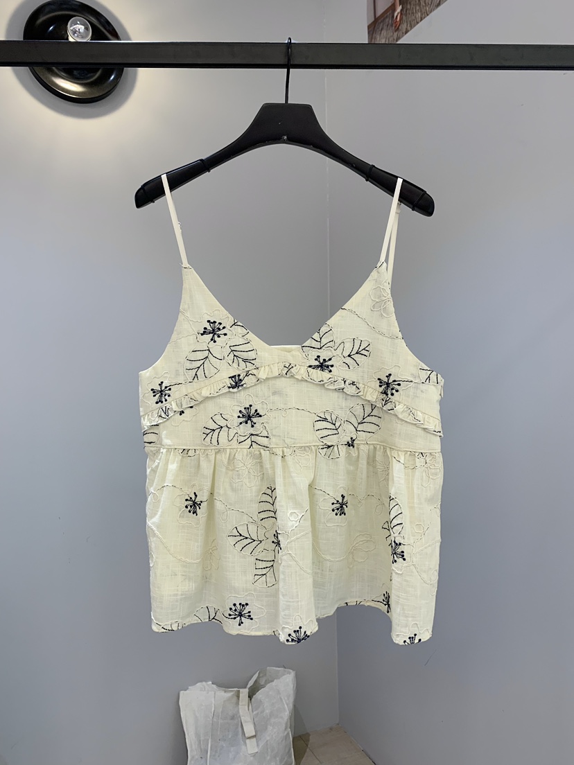 SOFTNESS韓國代購女裝新品時尚人氣26春夏熱賣吊帶背心刺繡Softness/Cosmic吊帶/背心圖色1