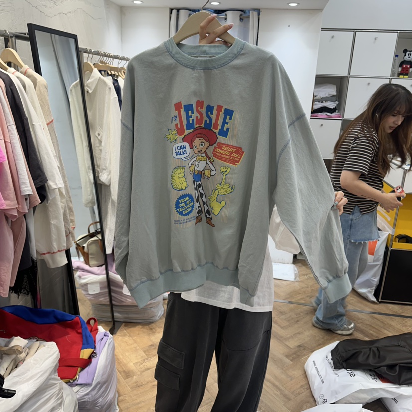 DE LINE韓國直郵實拍女裝新品人氣休閑職業推薦26春夏衛衣DE LINE衛衣圖色2