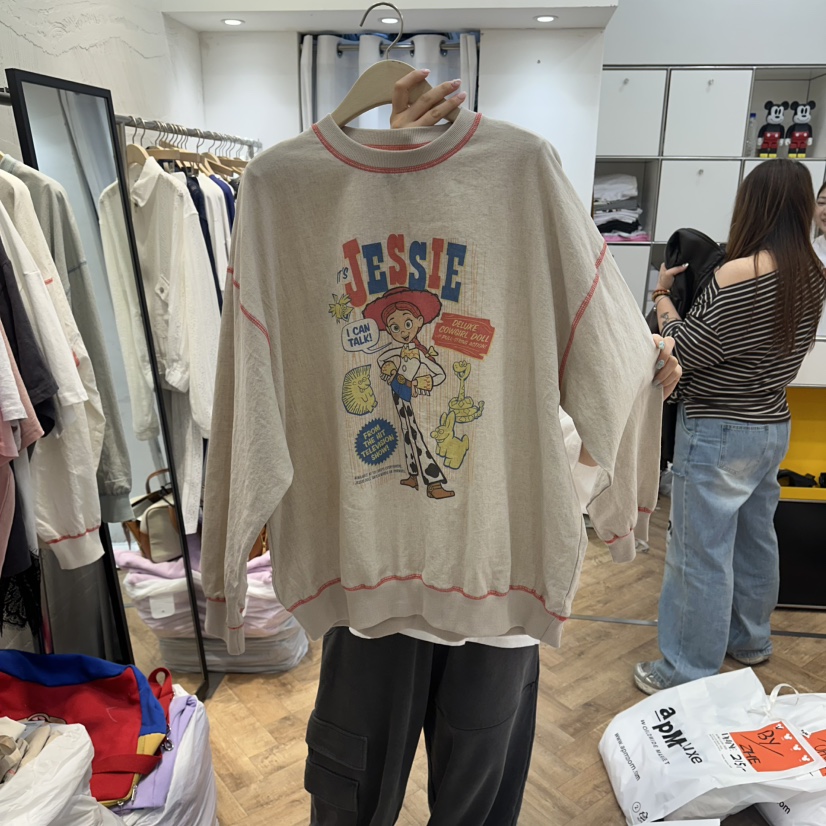 DE LINE韓國直郵實拍女裝新品人氣休閑職業推薦26春夏衛衣DE LINE衛衣圖色3