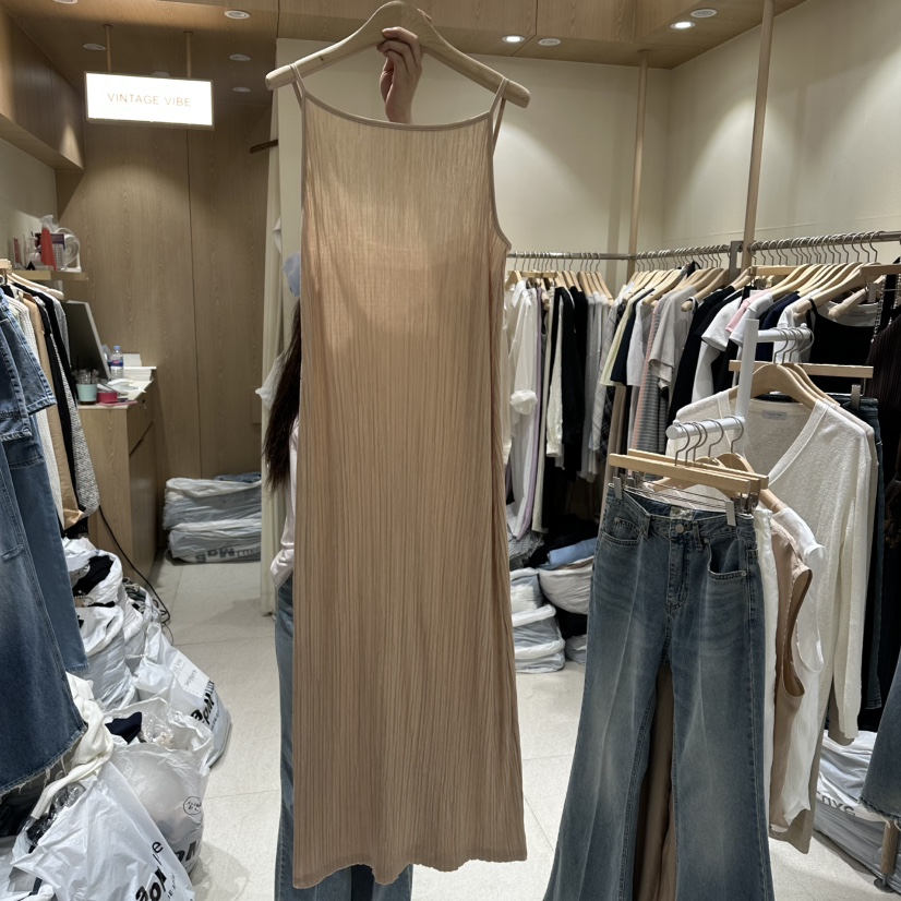 VINTAGE VIBE韓國東大門直郵女士新款推薦人氣連衣裙褶裥VINTAGE VIBE連衣裙圖色2