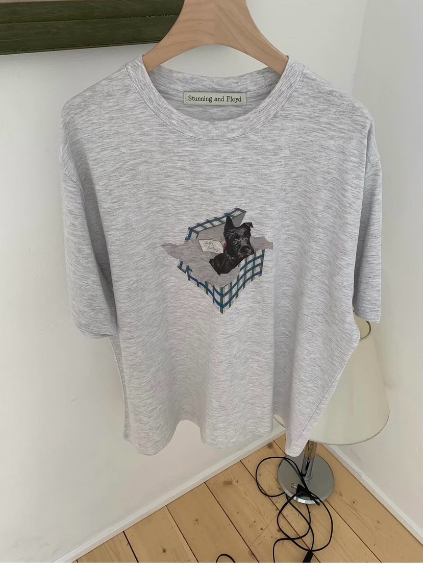 AND FLOYD韓國代購女裝新款26春夏職業熱賣人氣休閑時尚T恤stunning and FloydT恤圖色1