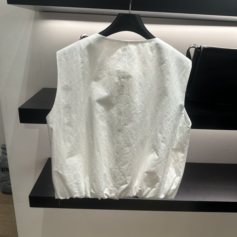 FEBRUARY 11韓國東大門直郵女士新品職業熱賣馬甲褶皺亞麻FEBRUARY 11馬甲