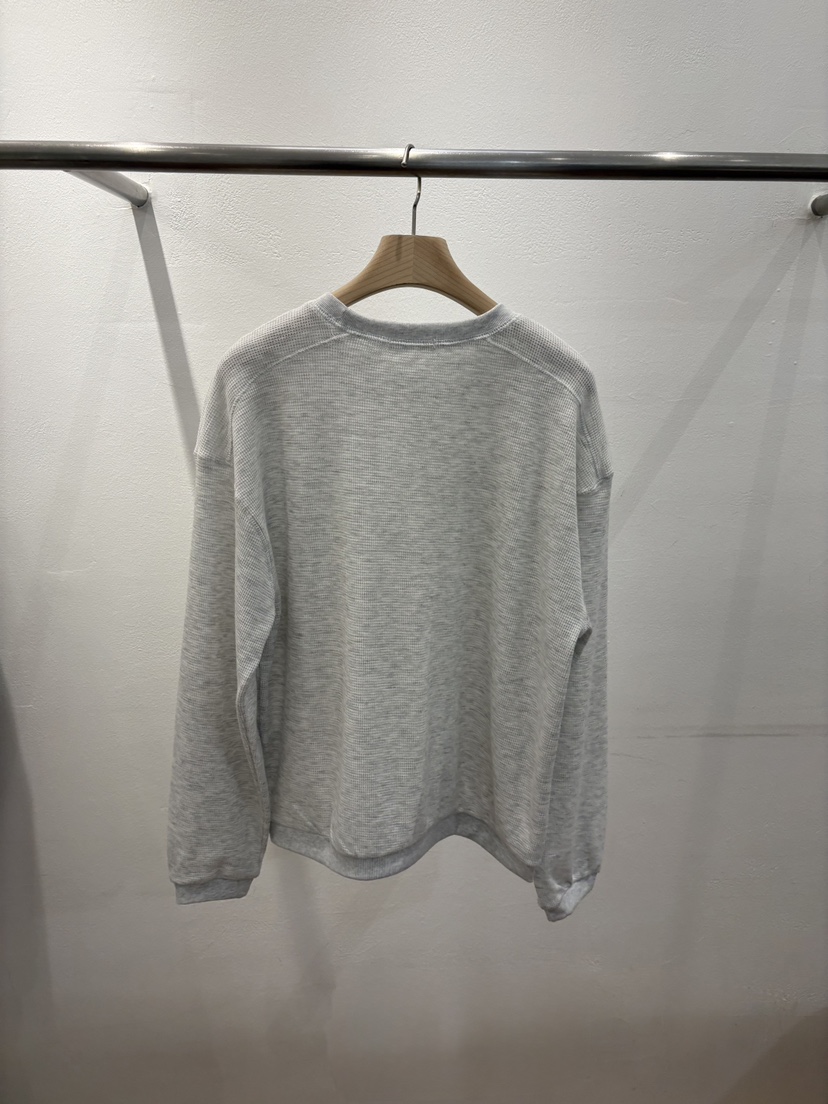 FL LANEL韓國東大門代購女裝新款職業衛衣華夫格格紋透明FL LANEL衛衣