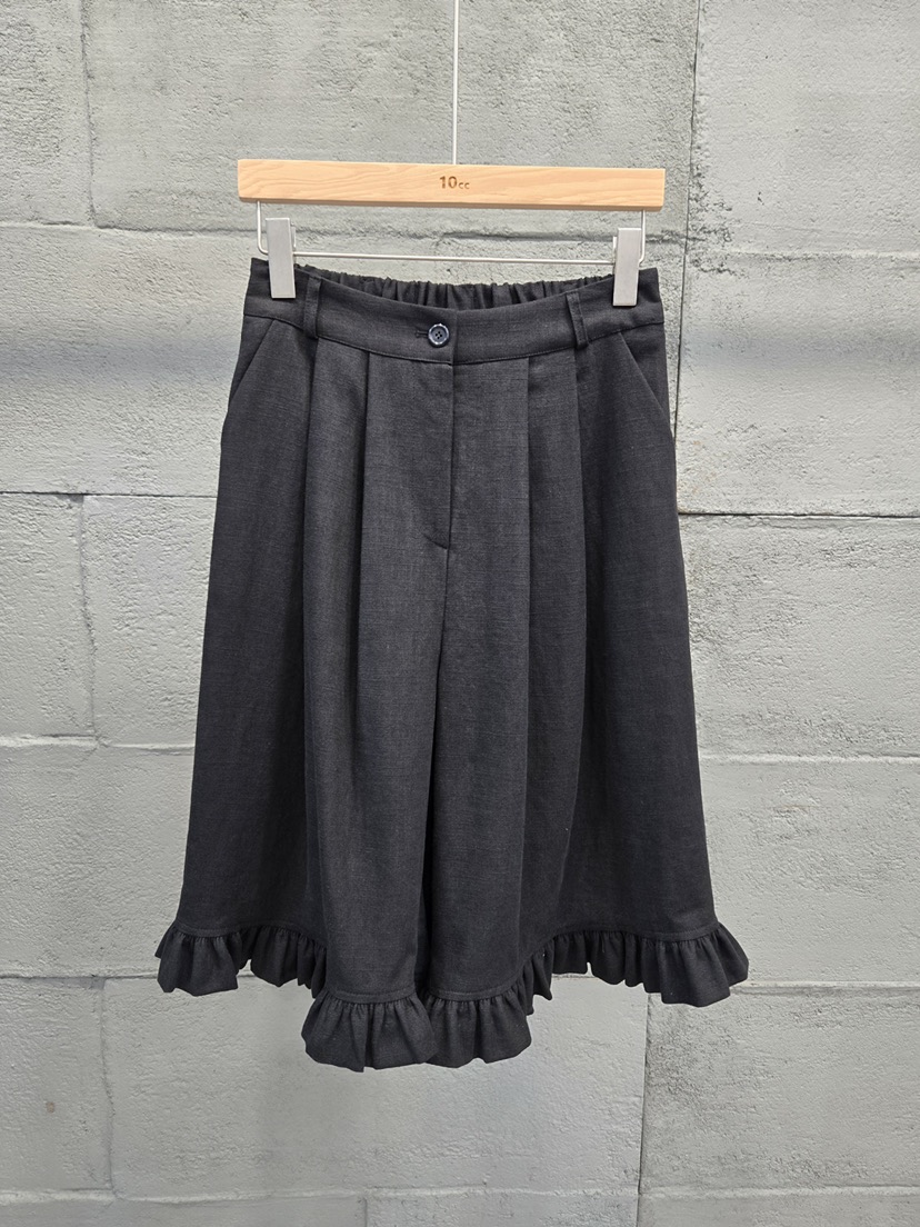 10CC韓國東大門直郵女裝新品熱賣休閑時尚短褲荷葉邊亞麻布10CC短褲圖色3