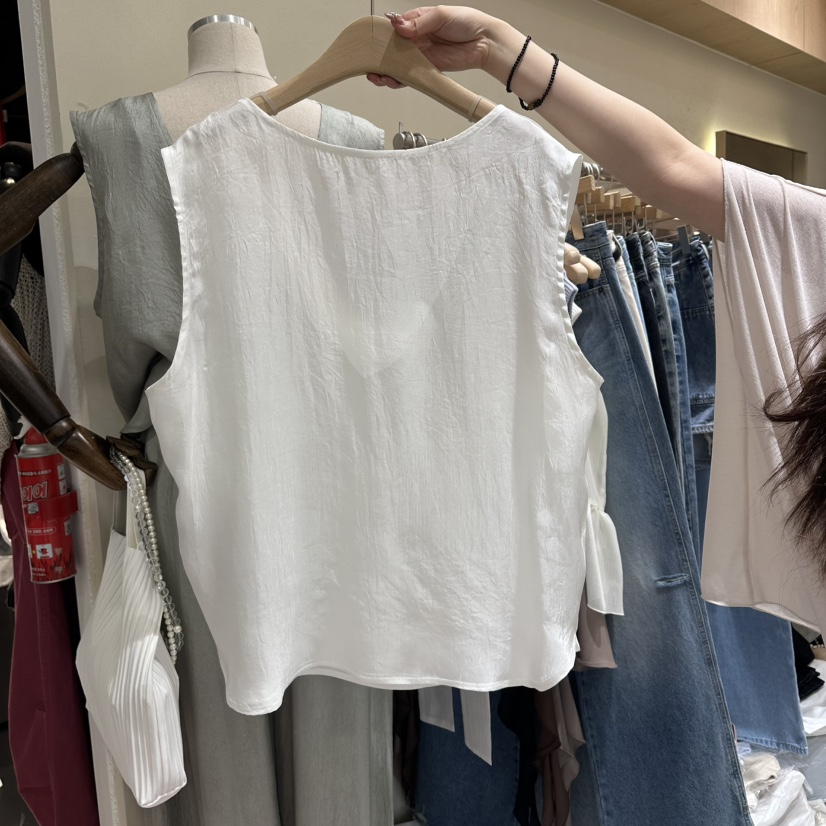 VINTAGE VIBE韓國代購女士新品26春夏人氣吊帶背心人造絲VINTAGE VIBE吊帶/背心圖色1