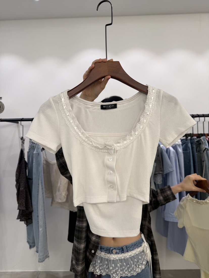 WATERMELON韓國直郵女裝新品休閑推薦人氣時尚熱賣26春夏套裝WATER MELON套裝圖色1