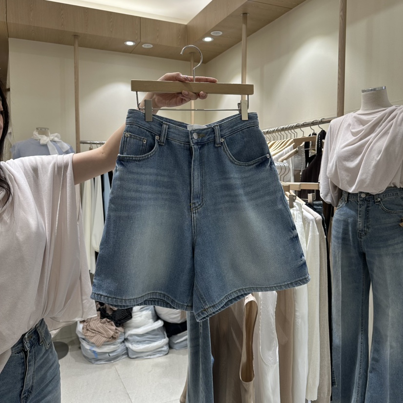 VINTAGE VIBE韓國東大門代購女士新品休閑時尚職業短褲亞麻VINTAGE VIBE短褲圖色1