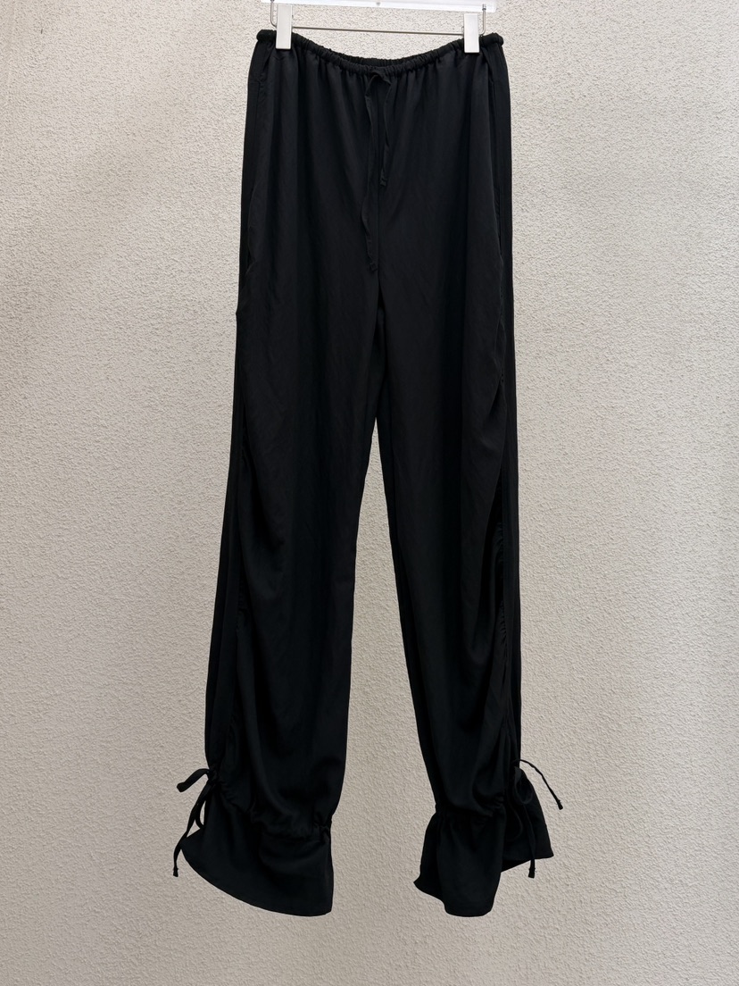 MWE韓國直郵實拍女士新款推薦時尚熱賣休閑人氣休閑褲絲帶MWE休閑褲圖色2